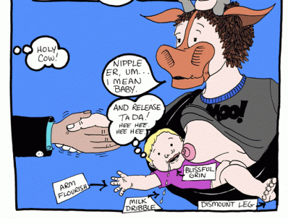 allattamento con ironia