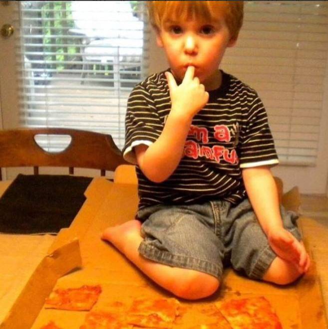 bambino e pizza