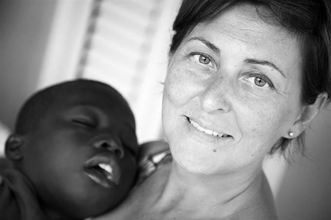 mamma e figlio addormentato