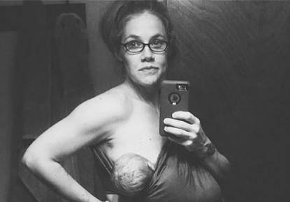 Erica Andrews postpartum dettaglio