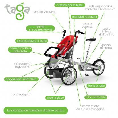 bicicletta passeggino