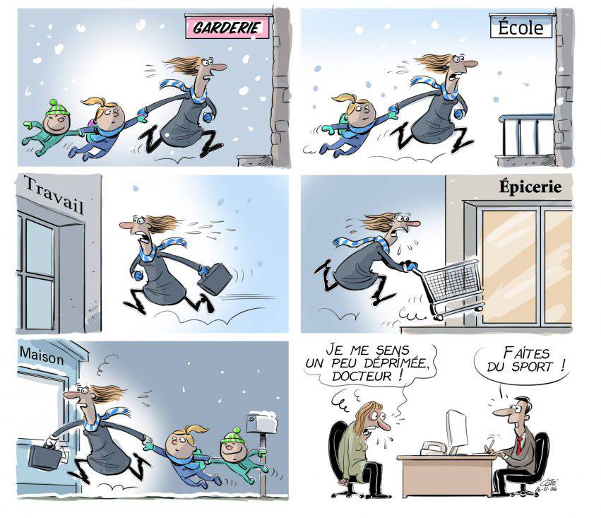 giornata di una mamma in fumetto