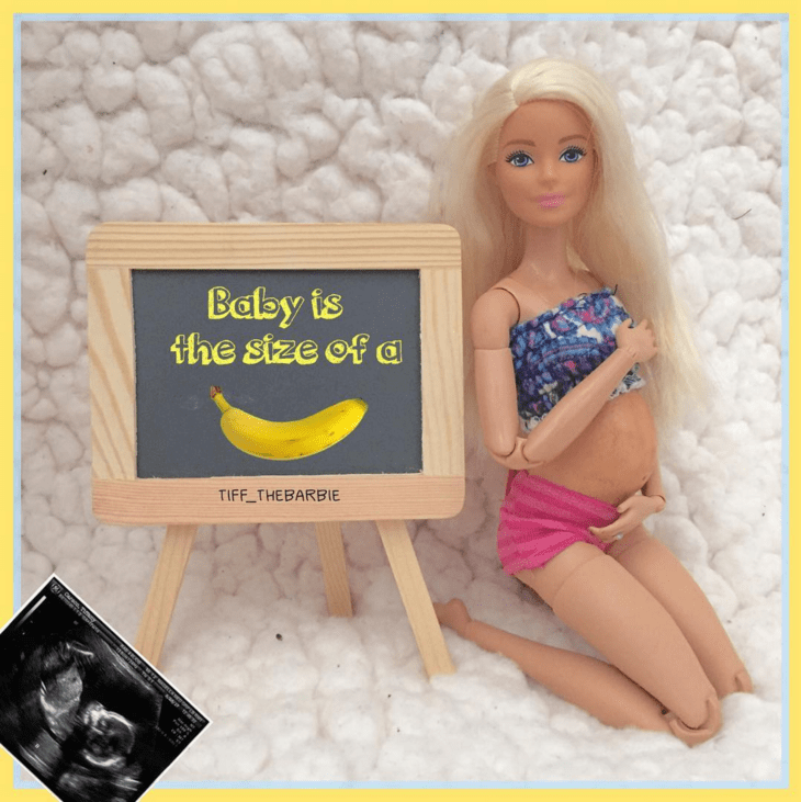 Tiff the Barbie incinta (www.instagram.com/tiff_thebarbie/)