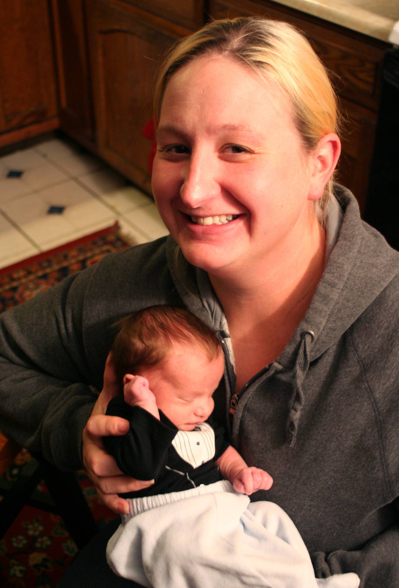 Corie Jabre con uno dei suoi figli