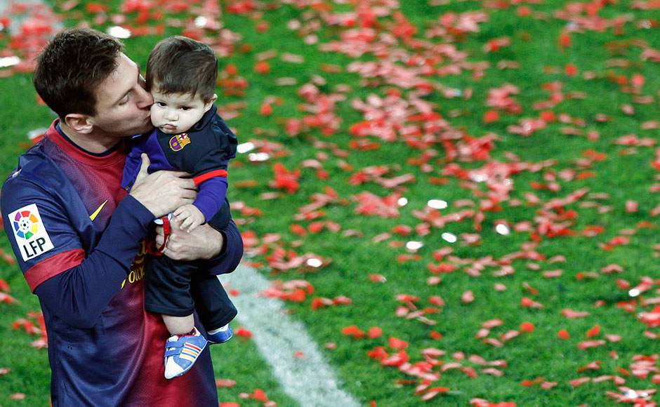 Messi con il figlio thiago