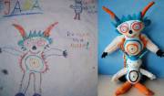 realizzare pupazzi dai disegni dei bimbi