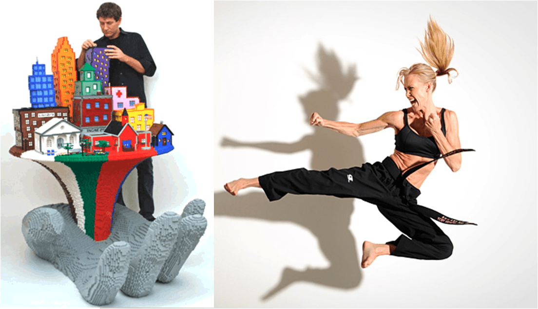 Artista lego e stuntwoman