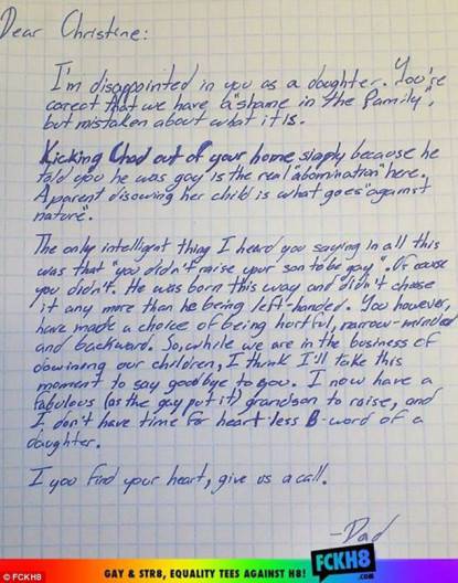 Scrivere una lettera al proprio figlio