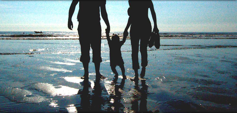 famiglia al mare