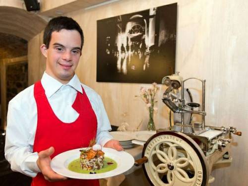 cameriere con sindrome down