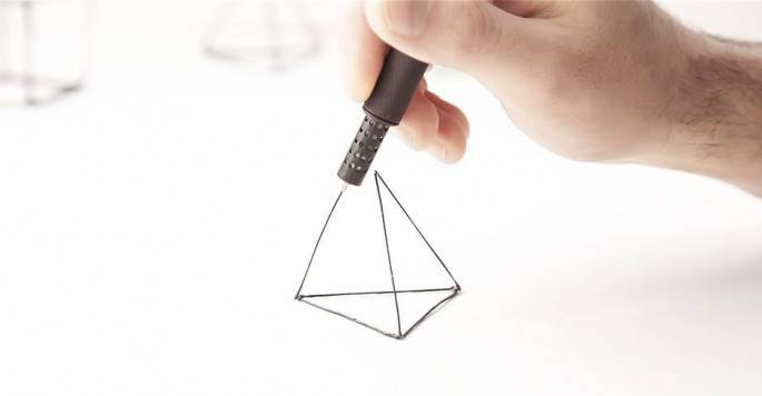 penna in 3d figura geometrica