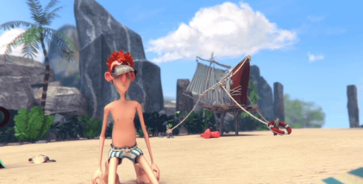 cartone animato uomo in costume