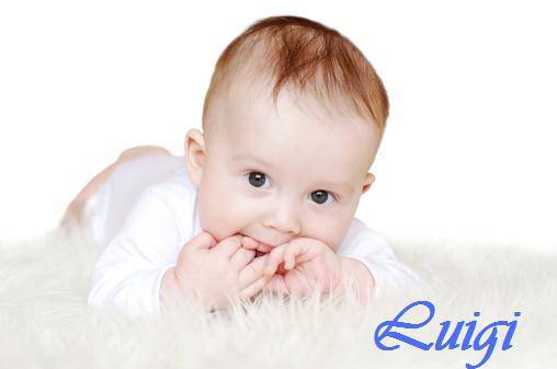 nice baby age of 6 months on white background