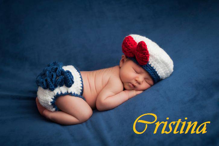 Cristina - Newborn Baby in Sailor Girl Costume