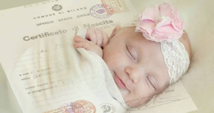 certificato nascita