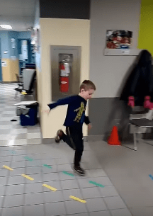 parkour in una scuola elementare