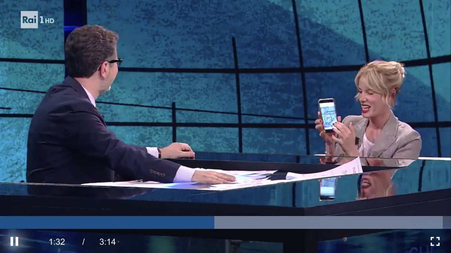 Alessia Marcuzzi a Che Tempo Che Fa