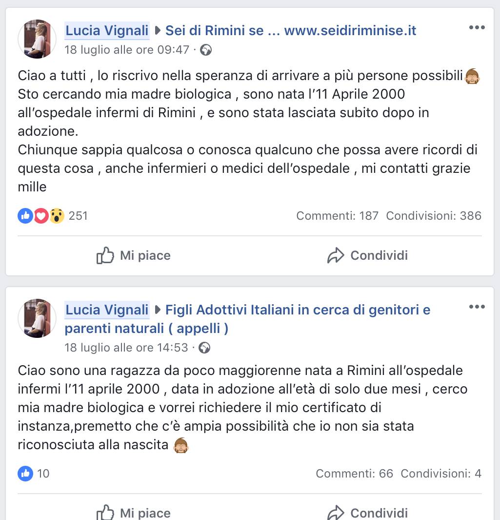 Appello Lucia Vignali