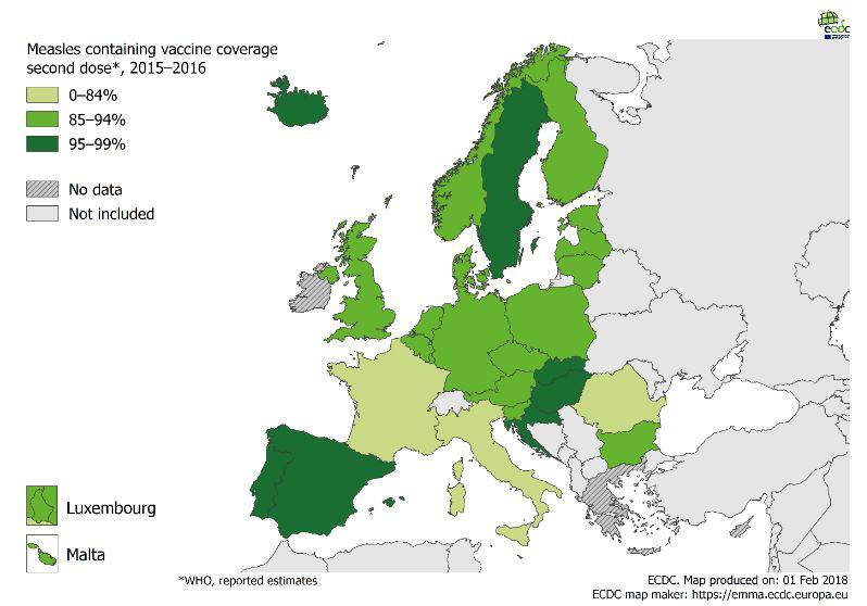 allarme morbillo in europa