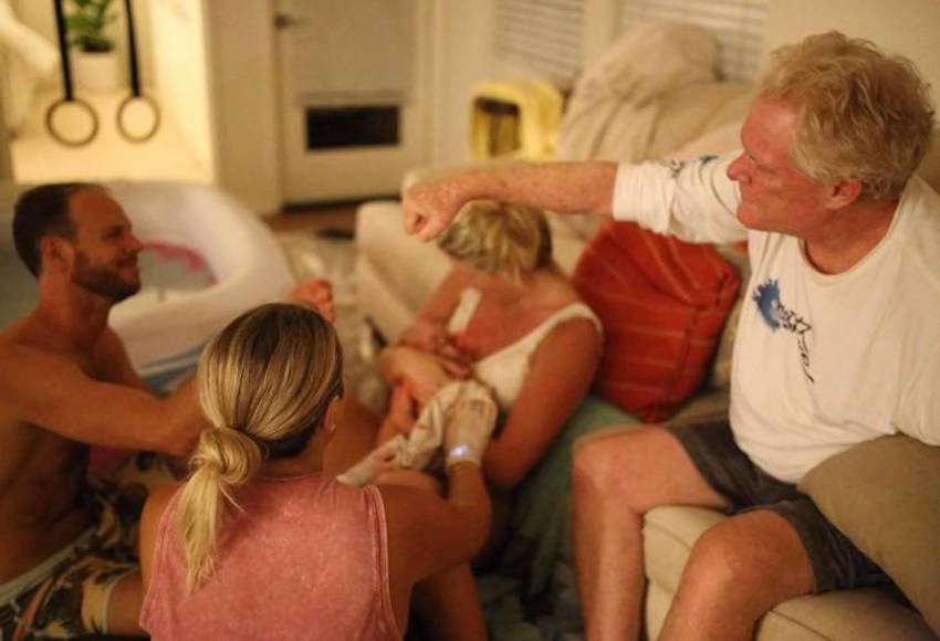 papà figlia a partorire