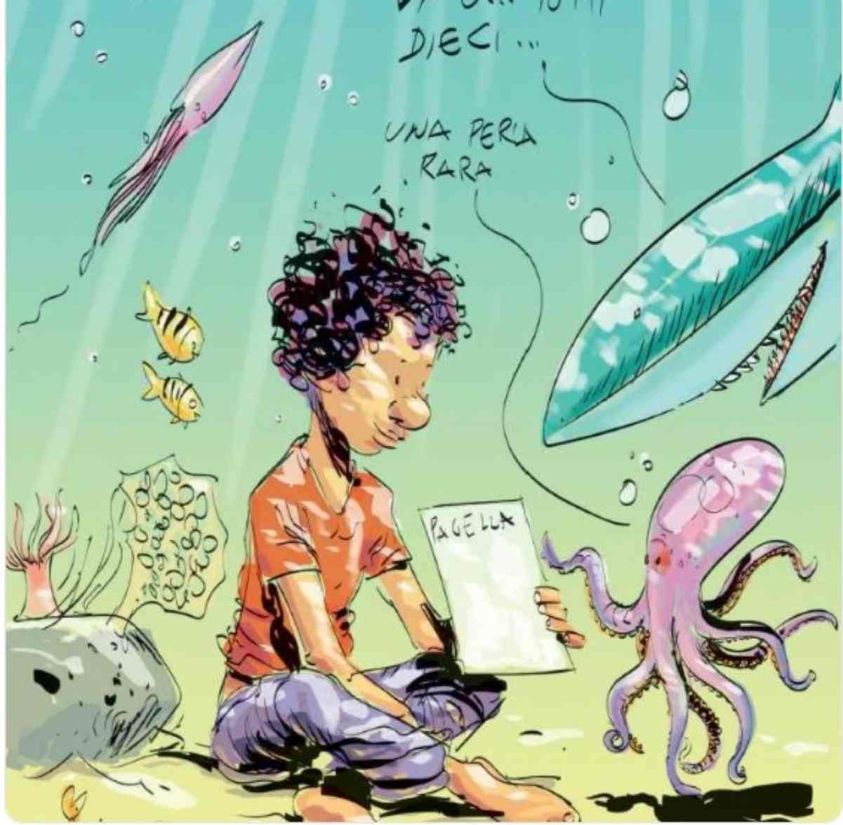 naufrago con pagella