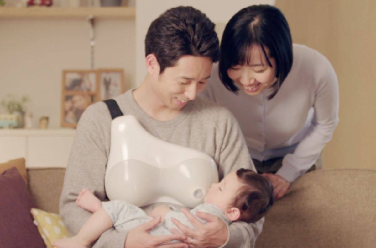 papà allattano al seno