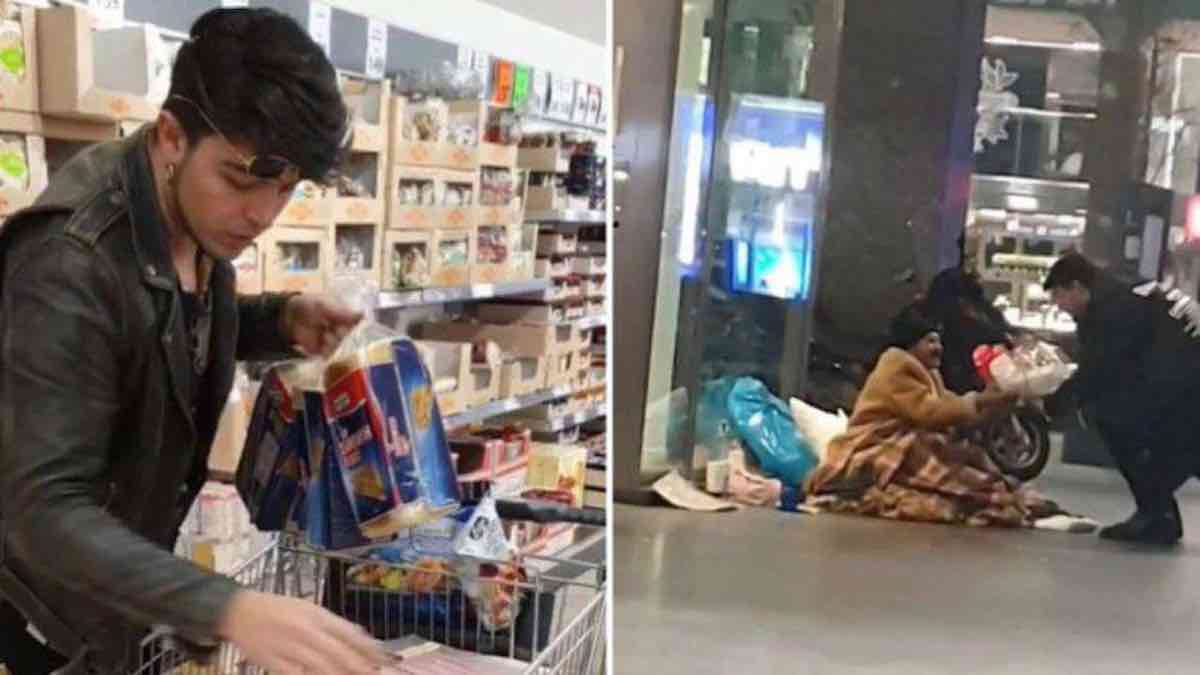 il cantante Stash tra i senzatetto