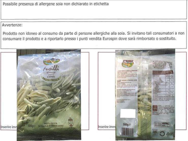 Richiamo di pasta fresca
