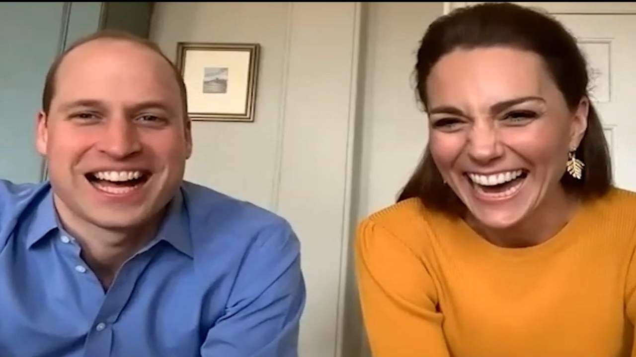 William e Kate in videochiamata