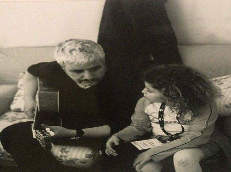 Pino Daniele e Sara da piccola