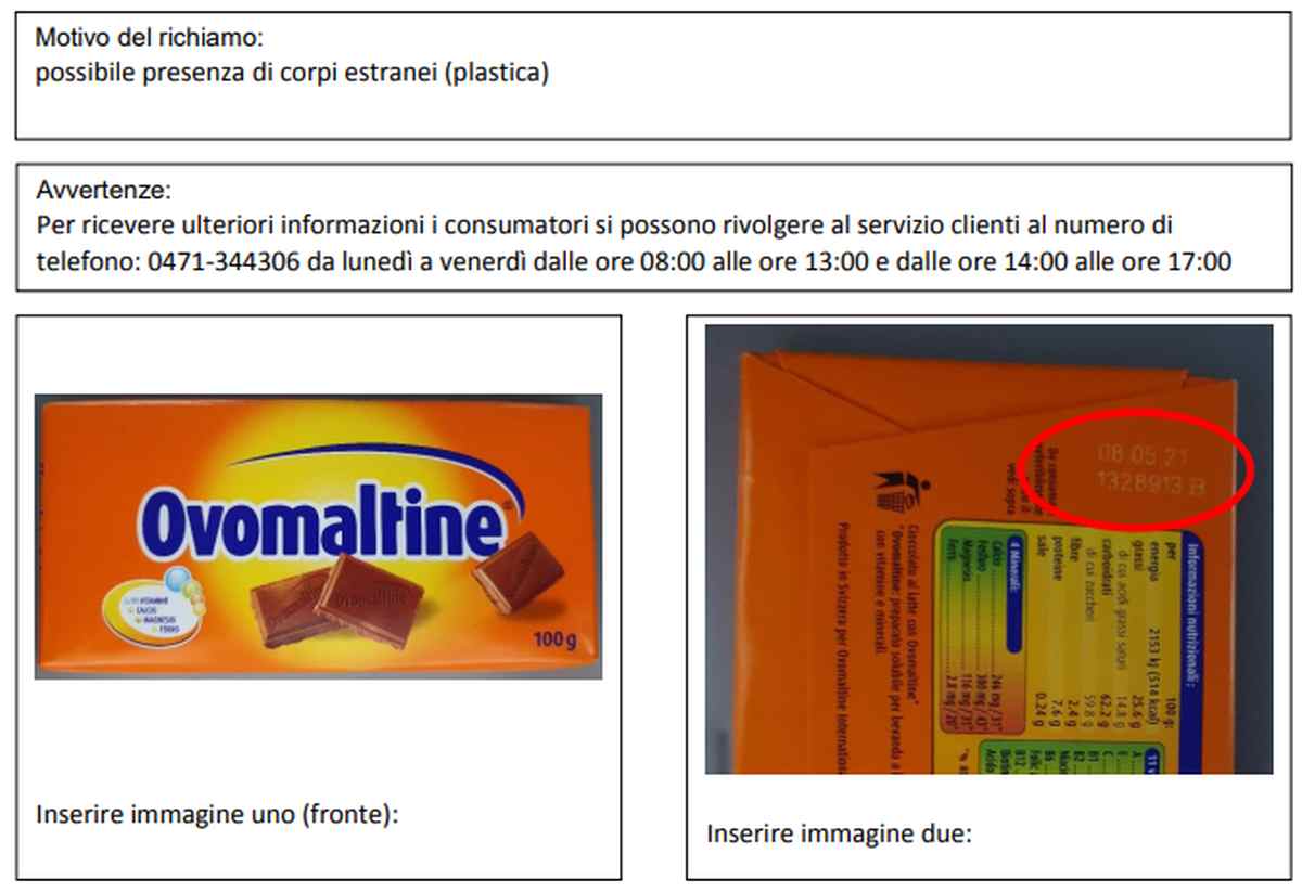 Cioccolata contaminata