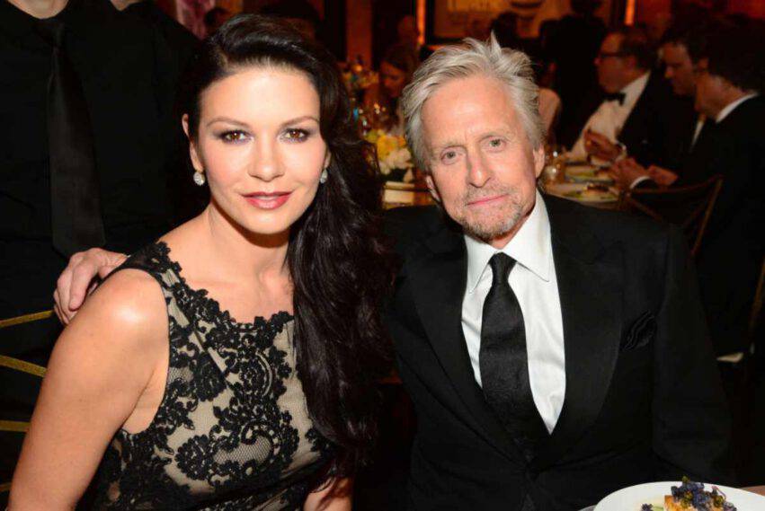 Catherine Zeta Jones e Douglas figli