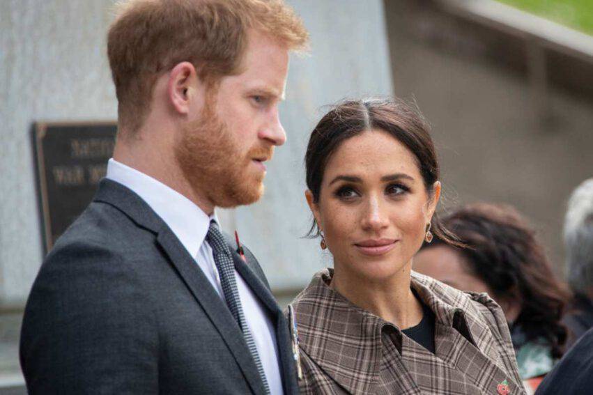 Harry e Meghan foto in B/n