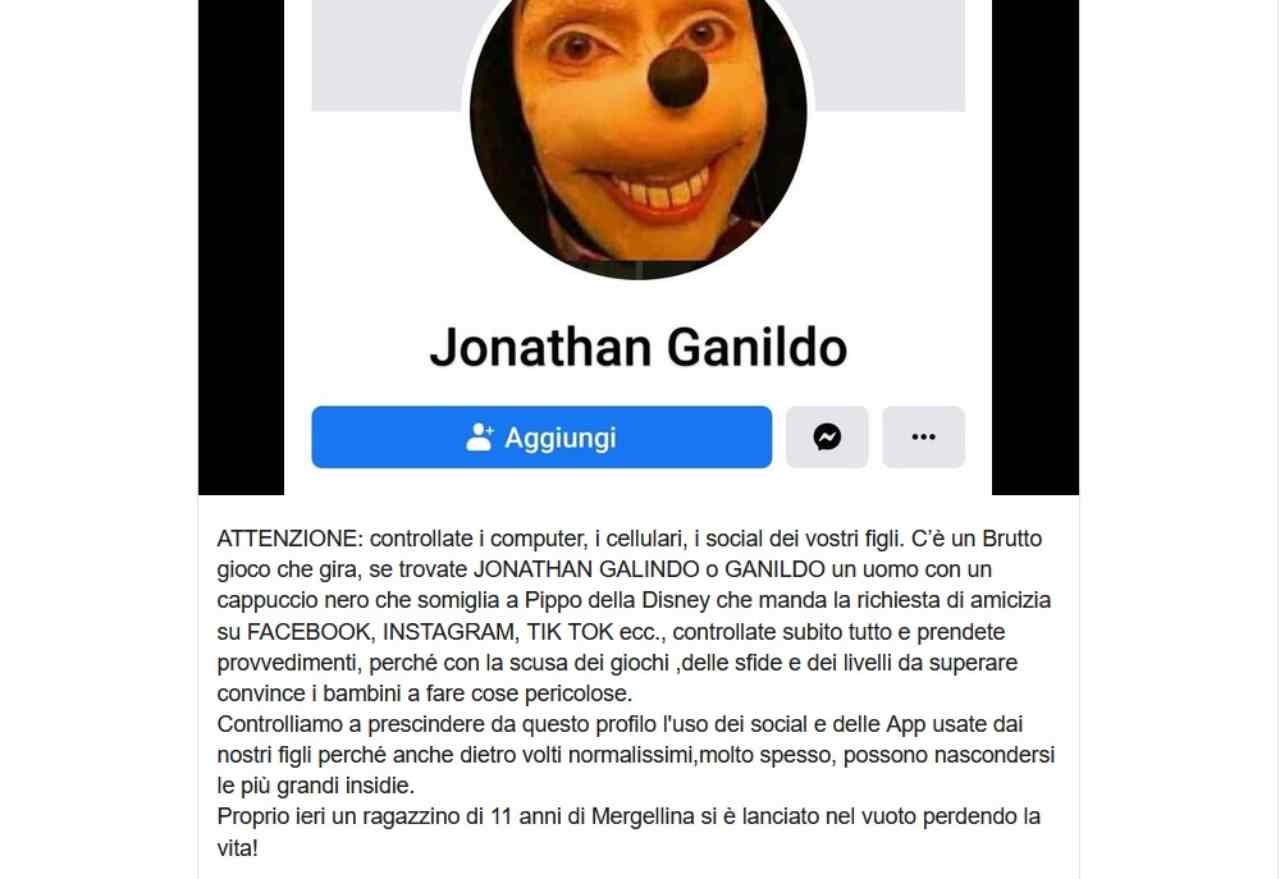 Post Facebook (fonte Facebook @luciagiulianifabozzi)