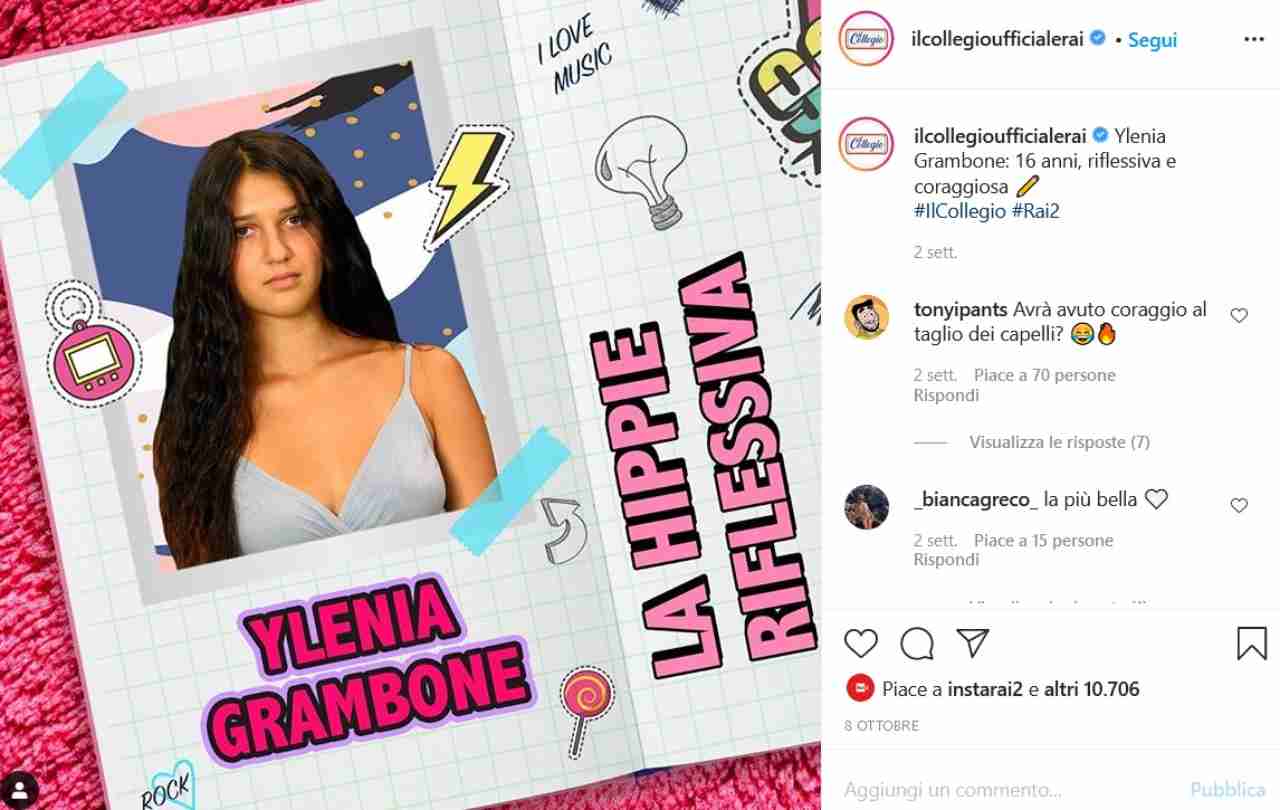 Ylenia Grambone (fonte Instagram @ilcollegioufficialerai)