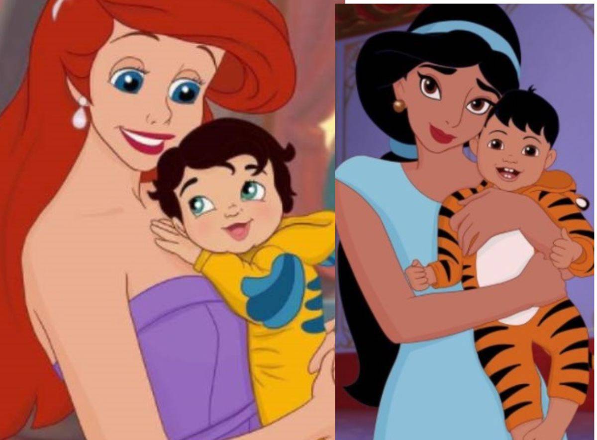 Ariel e Jasmine mamme