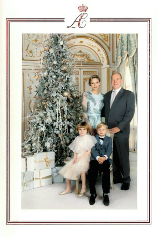 cartolina natale royal family monaco