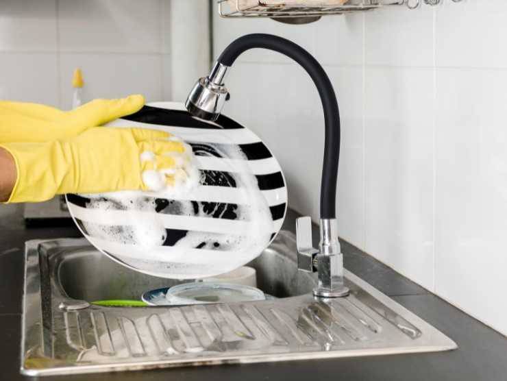 spugna piatti pulita
