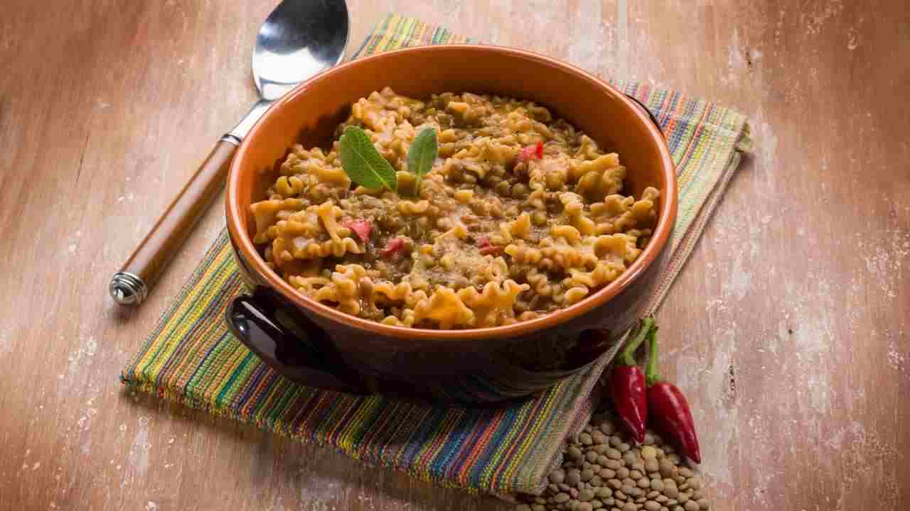 pasta e lenticchie cremosa