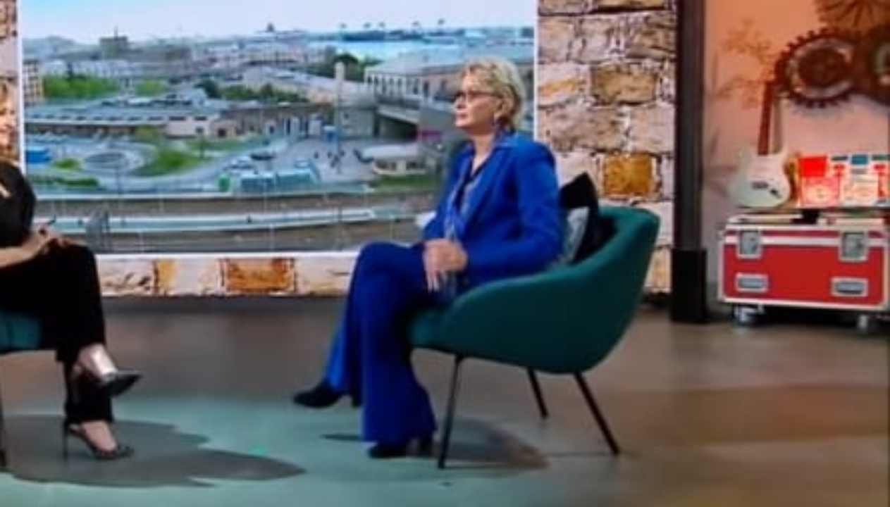 conduttrice parla marito