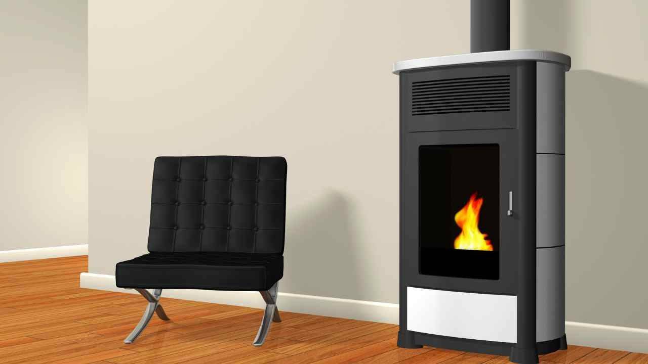 vetro nero stufa pellet