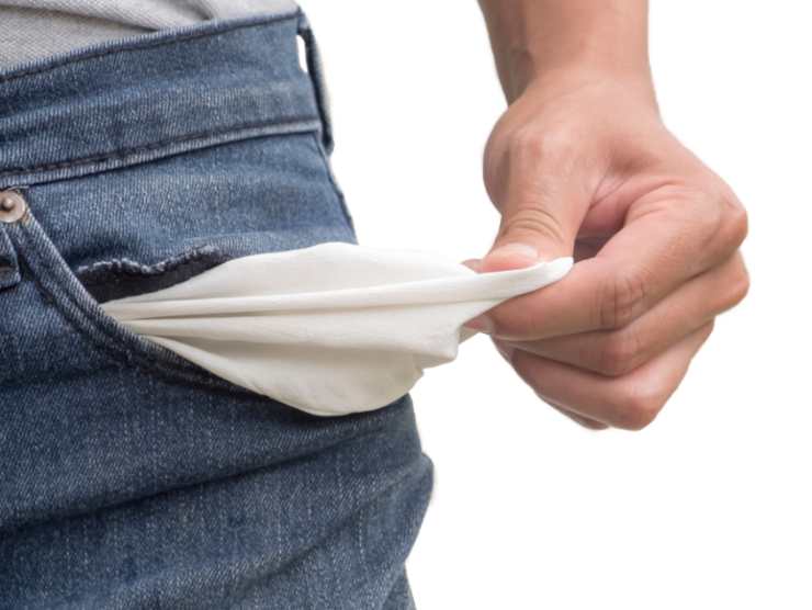 segno soldi in perdita