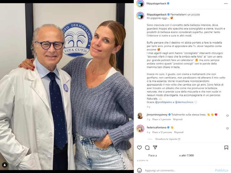 conduttrice ritocchi estetici