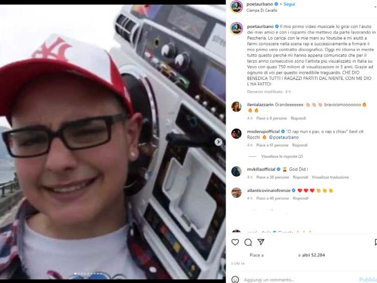 Rocco Hunt grande gioia