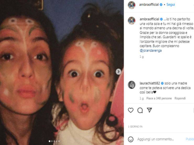 ambra dedica figlia