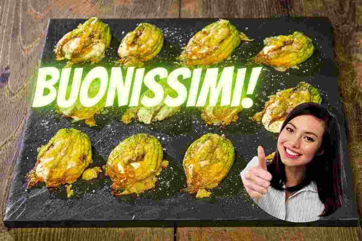 Fiori di zucca ripieni