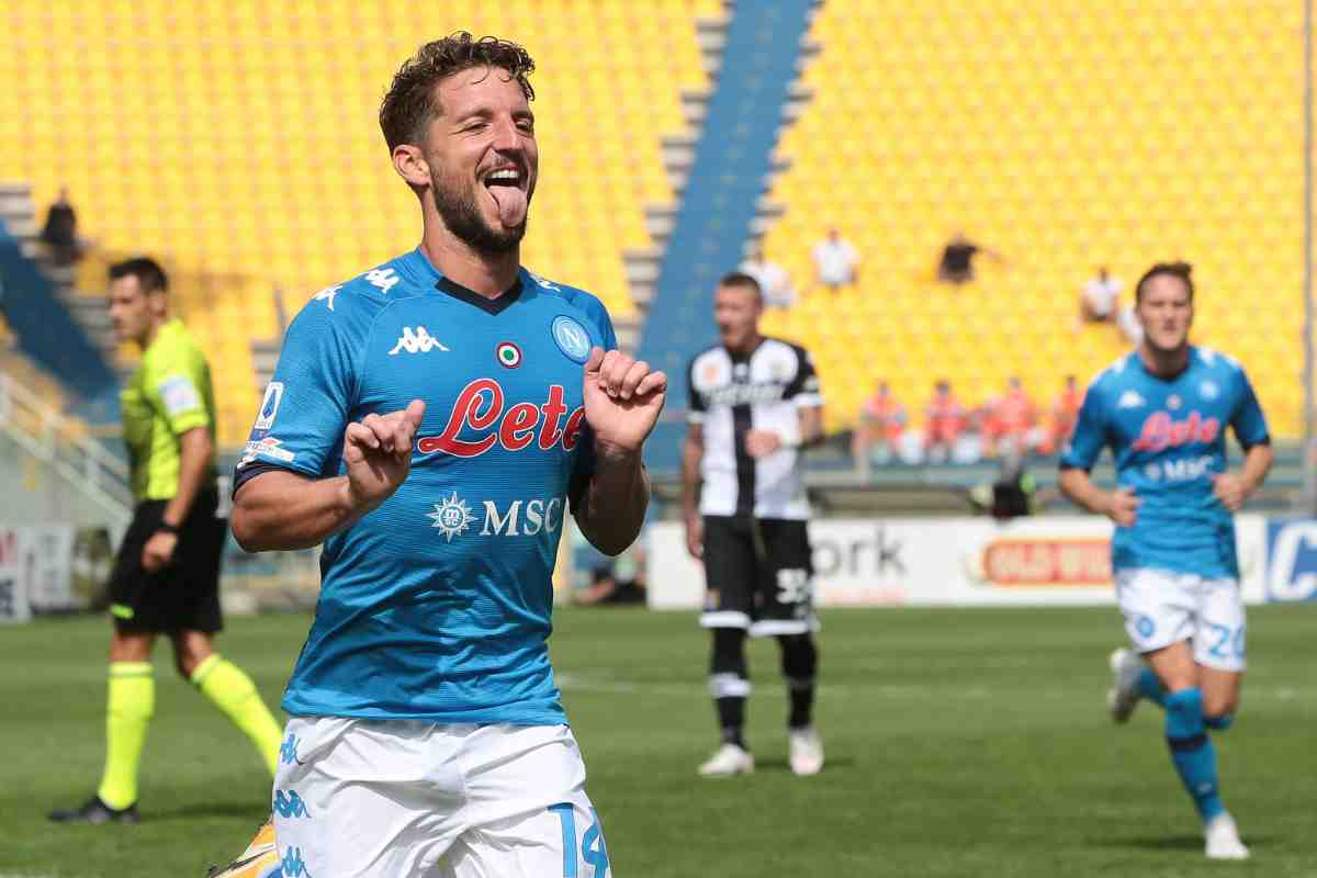 Dries Mertens festeggia il figlio