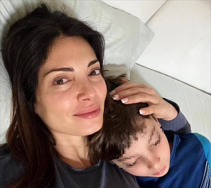 Alessia Mancini e il figlio