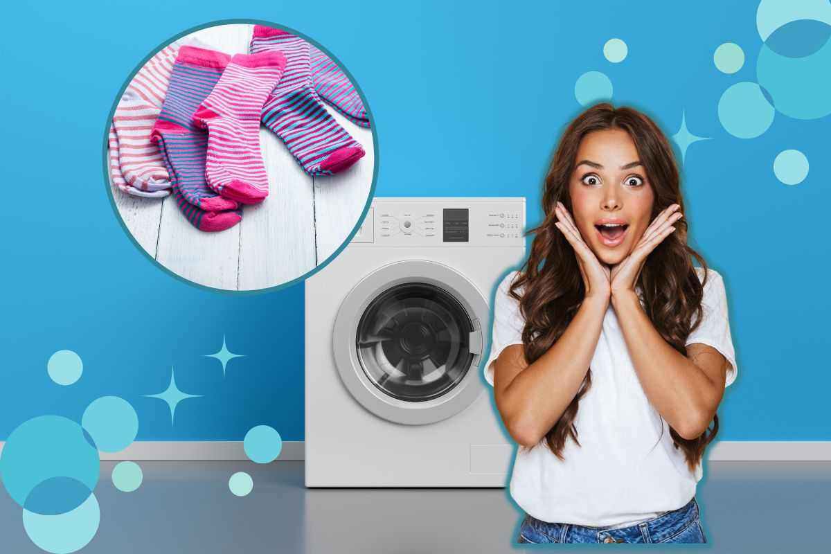 calzini lavatrice trucco