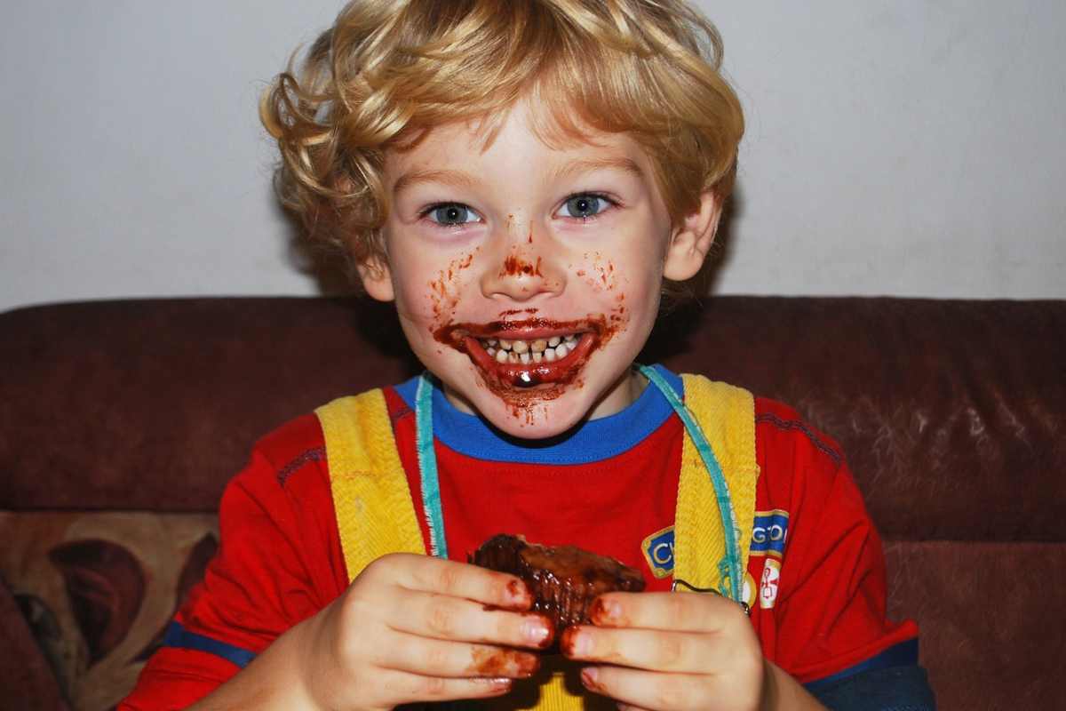 merenda al cioccolato bambini